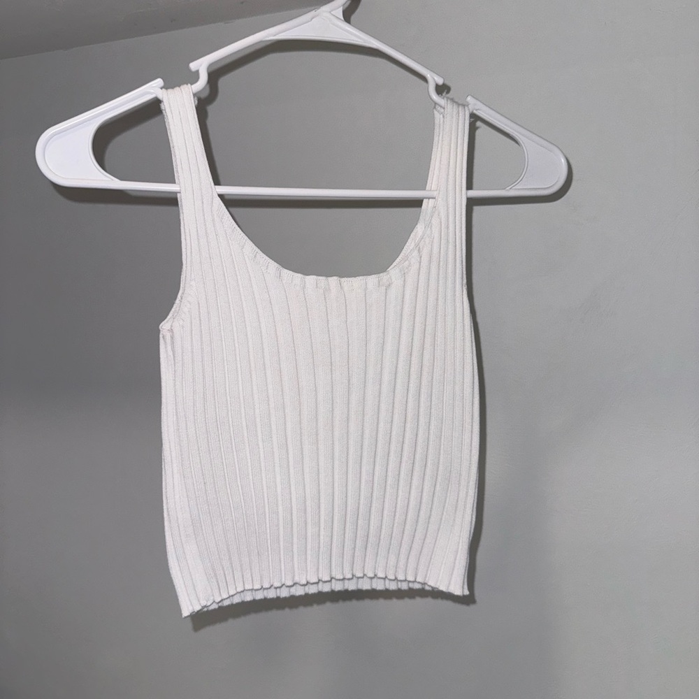White ribbed tank